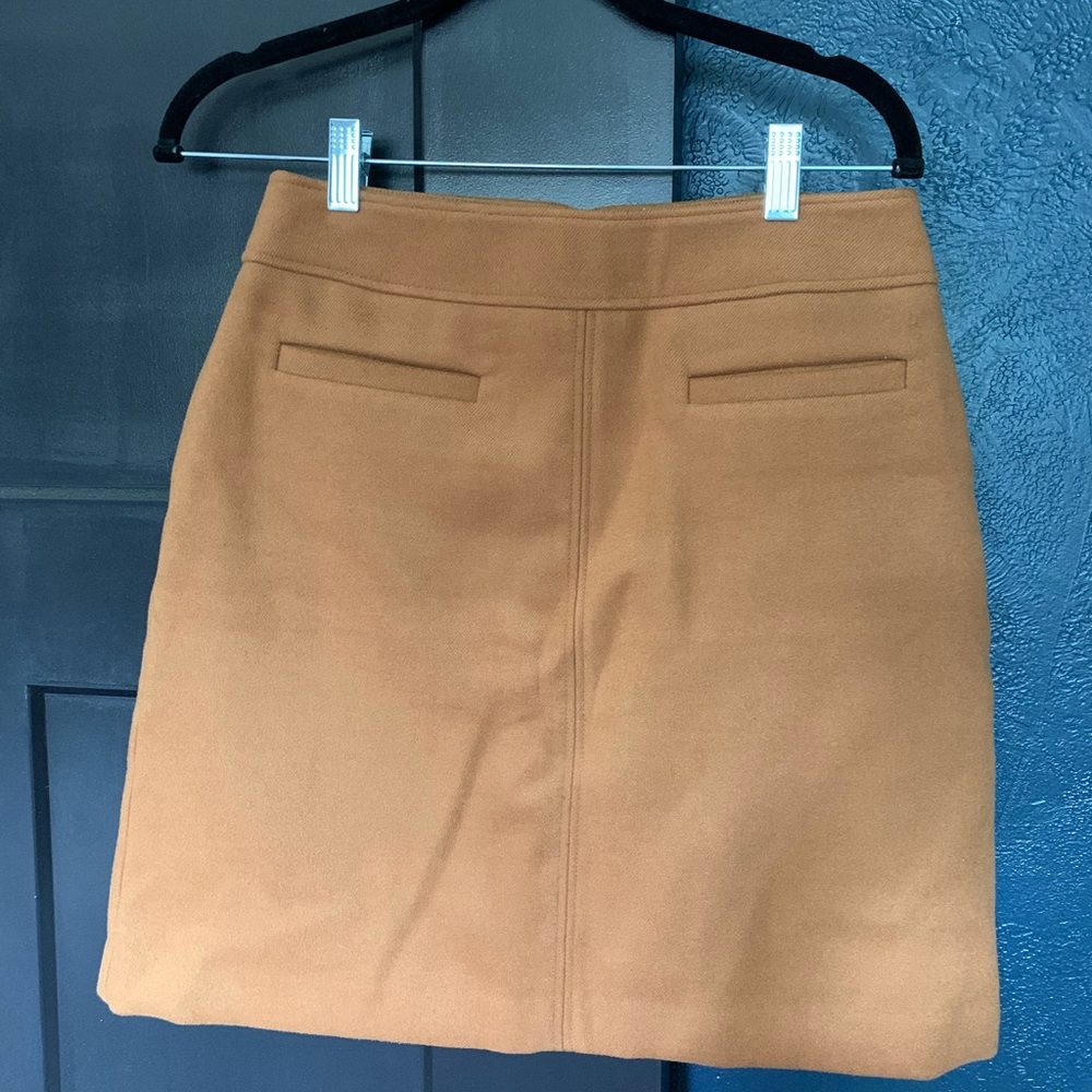 Loft camel knee length skirt
